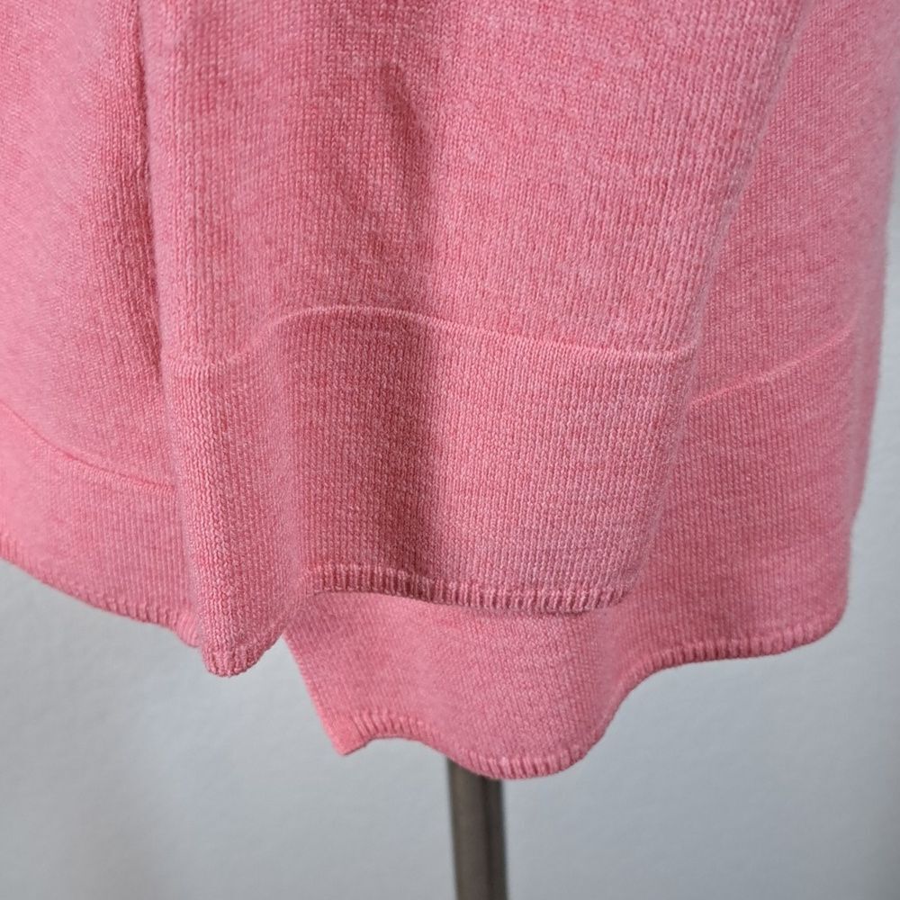 Talbots Woman Sweater Pink Merino Wool Soft Size 2X Dropped Shoulder 3/4 Sleeve - Picture 4 of 10